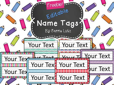 free editable name plates